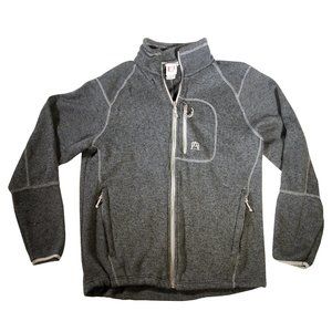 Men's Avalanche Wear Fleece Knit Jacket Size XL, Dark Gray Zippered Pockets